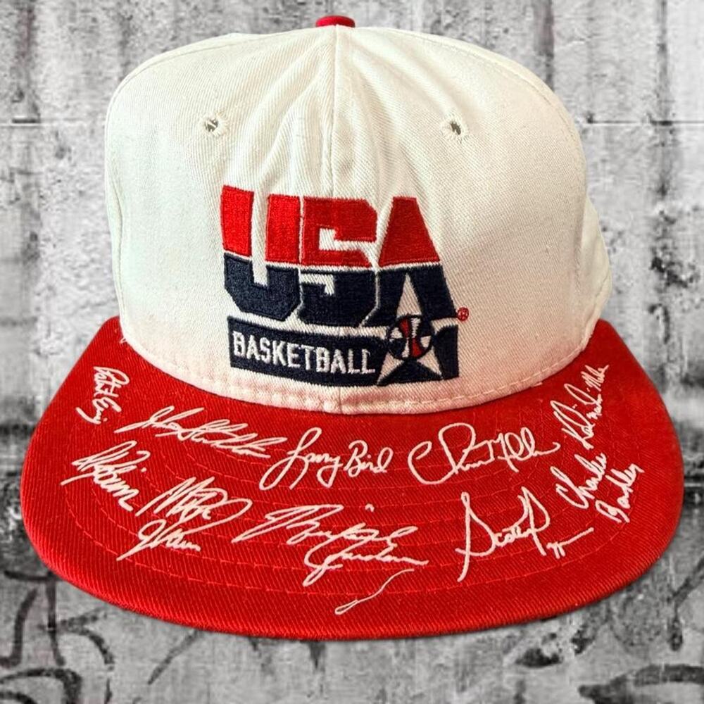 Vintage 1992 USA Basketball Dream Team AJD Snapback Hat Made in USA